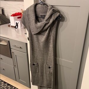 Le Chateau Grey Cowl Neck Sweater dress